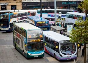 Autobuses en Mánchester